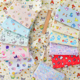 50X160 см ширина Sanrio персонажи 100, хлопчатобумажная ткань для DIY лоскутного текстиля, ткань для домашней одежды, материал для шитья