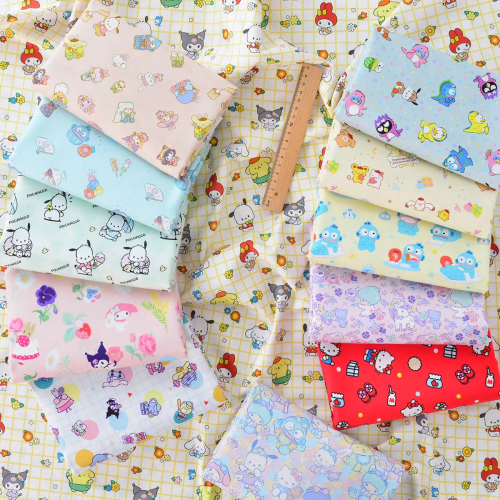 50X160 см ширина Sanrio персонажи 100, хлопчатобумажная ткань для DIY лоскутного текстиля, ткань для домашней одежды, материал для шитья