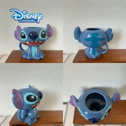 Керамическая кружка Disney Stitch для девочек, керамическая кружка для дома, декоративные украшения, чашка для пары, подарок на день рождения