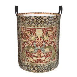 Винтажная корзина для белья William Morris на заказ, большая корзина для хранения одежды, текстильный узор с цветочным узором, органайзер для игрушек для мальчиков и девочек