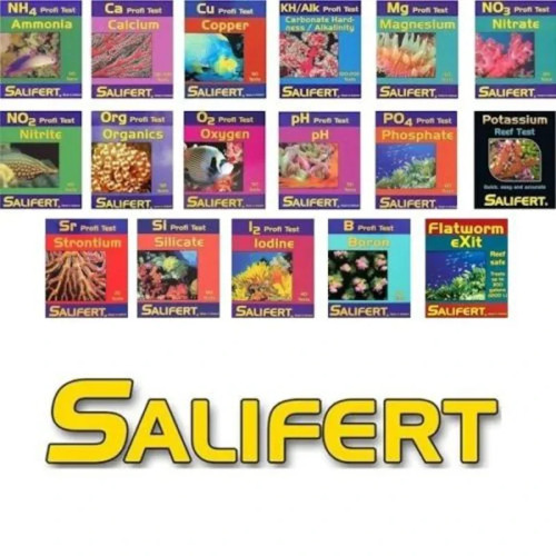 Набор для тестирования кальция Salifert Cu I2 KH Mg NH4, нитрат аммиака NO2 NO3, нитрат PH PO4 Sr, резервуар для проверки калия и воды