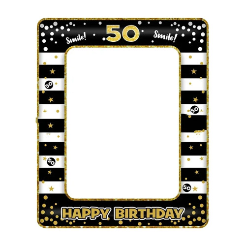 Черная надувная фоторамка на 50-летие, воздушные шары Cheer 50, воздушный шар с улыбкой, декор для вечеринки в честь Дня Рождения, дети и взрослые 50, баллон