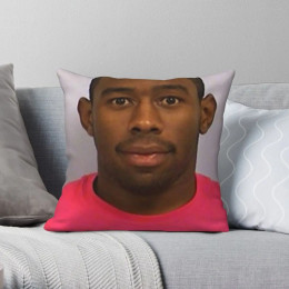 Квадратная наволочка Tyler, The Creator Mugshot, полиэстер, лен, бархат, декор на молнии с принтом, наволочка для дивана, чехол для подушки