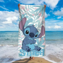 Очаровательное пляжное полотенце Stitch: ваш идеальный летний компаньон. Подходит для пляжных полотенец, полотенец, банных полотенец.