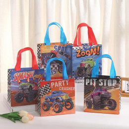 StoBag, подарочные пакеты Monster Truck, многоразовые и прочные сувениры для дня рождения для детей, товары для вечеринок, конфеты для переноски, 12/30 шт.