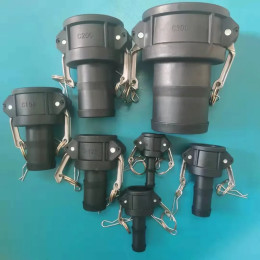 Адаптер для резервуара IBC S60 * 6, фитинг из полипропилена Camlock, Тип C, Женский соединитель Camlock 64 мм, x хвостовик шланга 1"1,5''2"2,5"3"4"