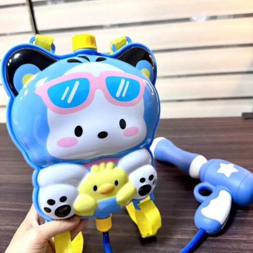 Детский рюкзак Sanrio Kuromi, водяной пистолет, тянущий большой радиус действия, большой вместительности, летний водный боевой артефакт, подарок на день защиты детей