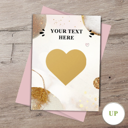 Скретч-карта-сюрприз для него или нее, праздничный подарок-сюрприз, секретная открытка-скретч-карта с золотым сердцем, рождественская скретч