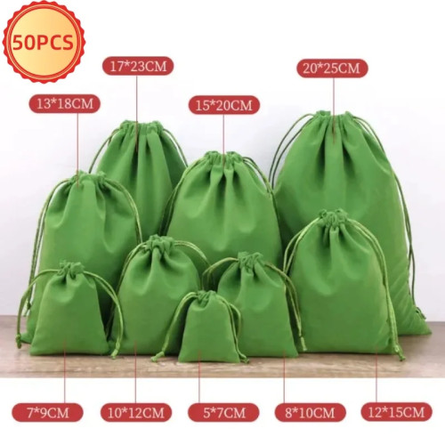 25 шт./партия, бархатная сумка на шнурке, 15x20/10x15/13x18/9x12/7x9/5x7 см