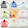 20/50/100 шт. подарочные пакеты из органзы, красочные сумки для ювелирных изделий, мешочки на шнурке, рождественская упаковка конфет, сумка для свадьбы, дня рождения, вечеринки, декор