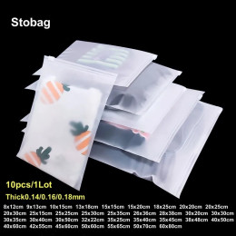 Матовые пакеты StoBag на молнии для упаковки одежды, пластиковые герметичные многоразовые карманы-органайзеры на молнии для хранения рубашек, 10 шт.
