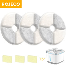 Поилка ROJECO для кошек, Сменный фильтр только для 3 л, двойной радар, беспроводной питьевой фонтанчик для собак, фильтр очистки воды