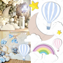 18/24/36 дюймов Луна Звезда КТ доска солнце Радуга Baby Shower дети 1-й День рождения фон фото реквизит картон вырез украшение