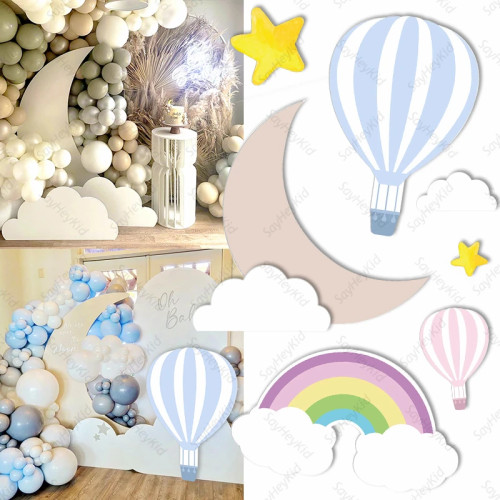 18/24/36 дюймов Луна Звезда КТ доска солнце Радуга Baby Shower дети 1-й День рождения фон фото реквизит картон вырез украшение