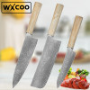 WXCOO Профессиональный японский нож шеф-повара Дамасская сталь VG10 Мясо Рыба Фрукты Овощи Нож для ломтиков Мясник Тесак Кухонный нож