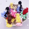 Ручная роспись кавайная красочная принцесса девушка задняя сторона с плоским основанием искусственная кожа 12 шт. Скрапбукинг DIY Декор ремесла аксессуары OM17