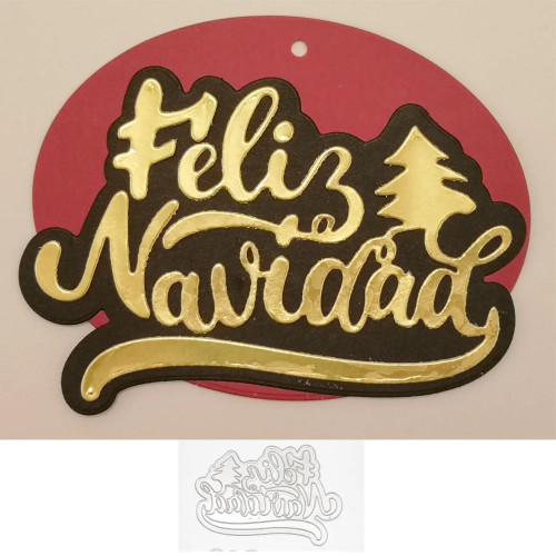Испанское слово «Feliz Navidad», ремесленные штампы, металлическая высечка, скрапбукинг, тиснение, бумажная карта, шаблон, трафарет, «сделай сам», новые штампы для 2020