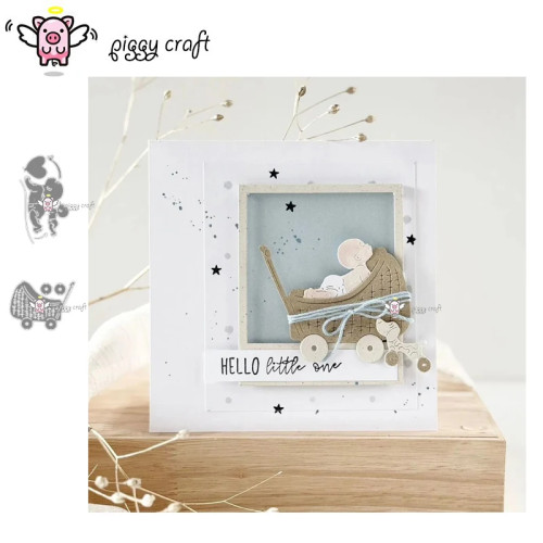 Piggy Craft металлические штампы для резки, форма для резки, детская коляска, скрапбук, нож для рукоделия, форма, лезвие, трафареты, штампы