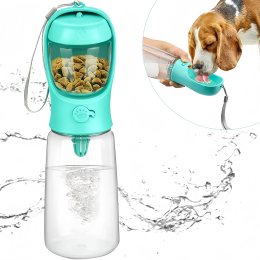 Бутылка для воды для домашних животных, портативная бутылка для воды из пищевого материала, бутылка для воды для собак и кошек с дозатором для еды, бутылка для воды для щенков