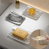Прозрачная легкая роскошная мыльница, портативная полка для хранения мыла в ванной комнате для домашнего использования, мыльницы для хранения в ванной комнате