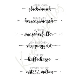 CLEAR STAMP German DIY Scrapbook Card album paper craft silicon rubber roller transparent stamps 227