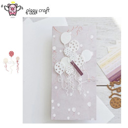 Piggy Craft металлические штампы для резки, пресс-форма в форме сердца, воздушный шар, скрапбук, нож для рукоделия, лезвие, трафареты, штампы