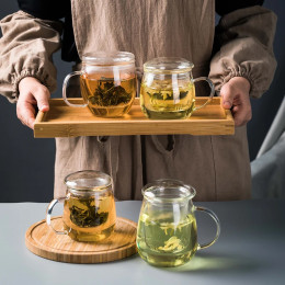 Чайная кружка в китайском стиле с фильтром в крышке, кофейные чашки, чайный набор, кружки, Офисная кружка для пива и напитков, посуда для напитков, термостойкая стеклянная чашка