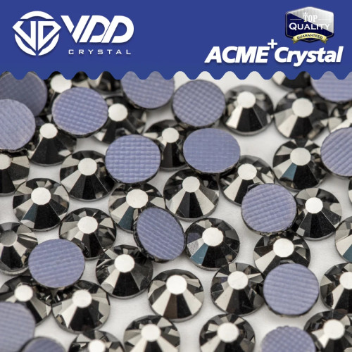 VDD 065 гематит ACME + серия, высококачественные стеклянные стразы, кристаллы с плоской задней частью, горячая фиксация, стразы, блестящие камни для украшения одежды