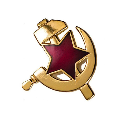 Советская Красная звезда с эмблемой молота и серпа СССР