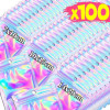 10/100x цветные лазерные герметичные пакеты, закрывающийся пластиковый чехол для демонстрации ювелирных изделий, радужная упаковка, подарки, сумки для хранения конфет