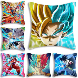 Наволочки из японского аниме Dragon Ball Serie, мультяшный диван, декоративный домашний двусторонний принт, короткий плюшевый милый чехол для подушки
