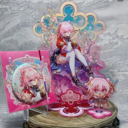 Игры Honkai Star Rail 7 марта, связь, периферийная подставка, значок, кнопка, 58 мм, брошь, значок, сумка, акриловый подарок