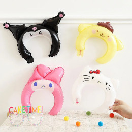 10/30/50 шт. Sanrio повязка на голову набор воздушных шаров надувной Kuromi Hello Kitty для девочек украшение для дня рождения детские игрушки детский душ Globos