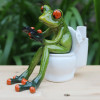 Статуэтка лягушки из смолы 3D, настольное украшение для офиса, коллекционное украшение