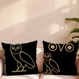 Модная наволочка Drake Cool OWL для дивана, спальни, O-OvO, гостиной, офиса, прикроватная тумбочка, спинка, подушка с принтом, квадратная