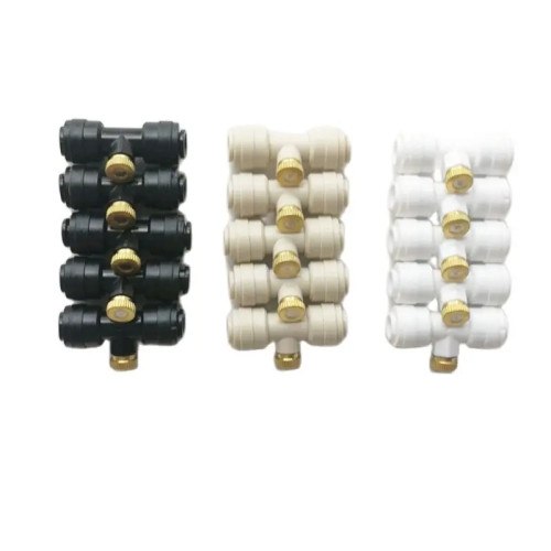 1/4''Slip-Lock наружная насадка распылителя тройники Вода латунь туман Mister насадка, насадка распылителя s комплект для системы охлаждения