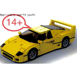 Классический гоночный 10248 F40, совместимый с MOC-49743, спортивный автомобиль 1192 шт., сборка сращивания, строительный блок, игрушечная модель, сделай сам, детский подарок, подарок