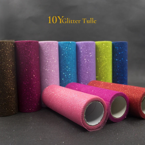10 ярдов 15 см блестящий тюль в рулонах блестящий тюль с блестками сетка детский душ юбка-пачка из органзы скатерть свадебный декор