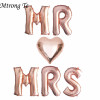 6 шт. 16-дюймовые воздушные шары с буквами из розового золота MR MRS, фольгированный шар в форме сердца, годовщина свадьбы, украшения для дня Святого Валентина, вечеринки, поставки