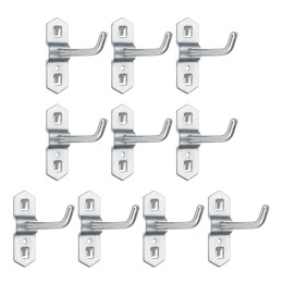DRELD 10 шт. 50 мм подвесной крючок для инструмента, металлический стеллаж для демонстрации, хороший магазин, крючки для полки, утолщенная пластина с отверстиями, бытовые кухонные крючки