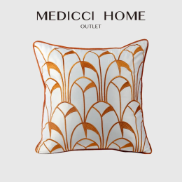 Medicci Home наволочка в нордическом стиле роскошная гостиная квадратная подушка с геометрической вышивкой чехол Shams бронзовая фланелевая