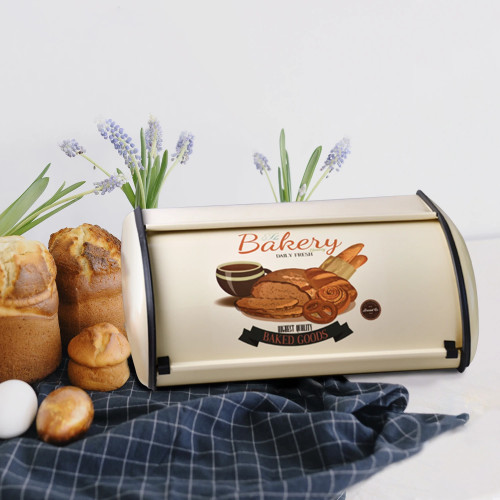 Организация хранения на кухне, коробка для хлеба, контейнер для хранения еды из нержавеющей стали с откидной крышкой, аксессуары для домашней кухни BakeBin