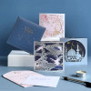 Трехкратное креативное полое горячее тиснение поздравительные открытки с днем рождения в стиле ретро, деловой замок, плоская открытка, праздничный универсальный подарок