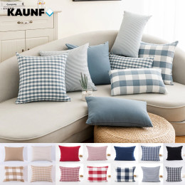 KAUNFO декоративные подушки, декоративный чехол для подушки 30X50 см, 45X45 см, поясничная подушка, диван, плюшевые подушки, наволочки, скандинавская наволочка