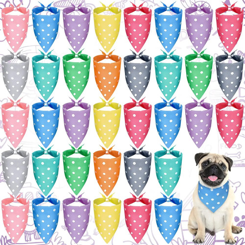 Бандана для собак в горошек, треугольный шарф в клетку, для маленьких и средних собак, кошек, 10 шт.