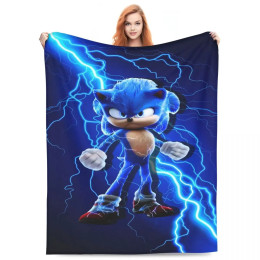 Теплые мягкие одеяла для пикника S-Sonic, одеяло с основным персонажем, фланелевое покрывало для спальни, графический чехол для дивана-кровати