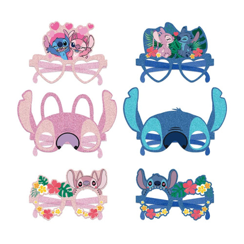 12 Disney Lilo&Stitch вечеринки декоративная бумага очки маски фото ролевые игры реквизит детские вечеринки