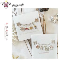 Piggy Craft металлические штампы для резки, форма для резки банта, бирка, цепочка для скрапбукинга, нож для рукоделия, форма, лезвие, трафареты, штампы