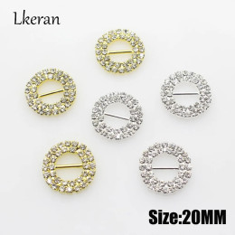 Модные круглые мини-пряжки Стразы 20 мм (Pole10mm), 10 шт., кристальная скользящая Пряжка, ручная лента для волос «сделай сам», аксессуары