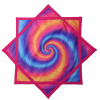 Двусторонняя печать UV flowstar Dapo flowchakra с большими струящимися волнами звезд с флуоресцентной лапшой